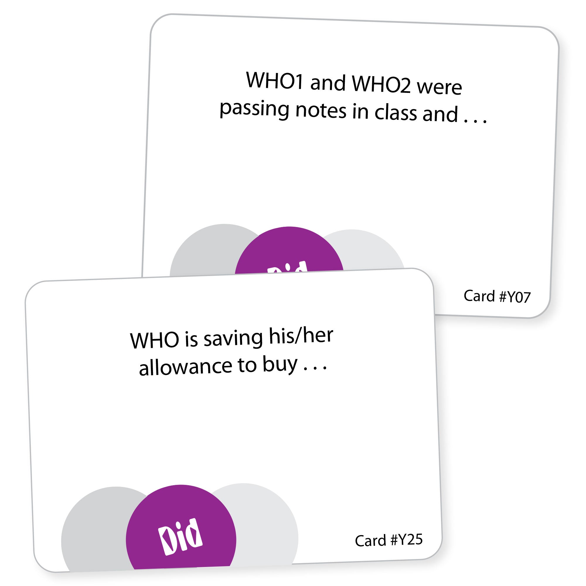 Who Did What situation game, situational games, party games, funny games, card games, question and answer games, parlor games, fun games, comedy games, family games, kid’s games, kid games, kids games, children’s games, childrens games, children games, pandemic games, kid’s toys, children’s toys